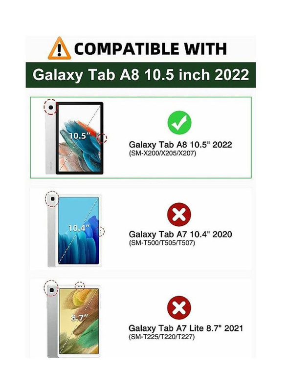 Samsung Galaxy Tab A8 (SM-X200/SM-X205/SM-X207) 2021 10.5" Ultra Clear Soft Flexible Transparent Bumper Back Mobile Phone Case Cover, Clear