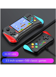 Sup Handheld Retro Game Console with 500 Classical Games, 3.5 Inch, Black