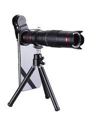 Telescope Camera Lens For Mobile Phones With Stand, Black