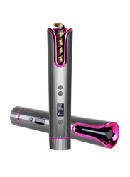 Cordless Wireless Automatic Hair Curler Roller Portable Iron Curling Wand with LCD Temperature Display & Timer, Multicolour