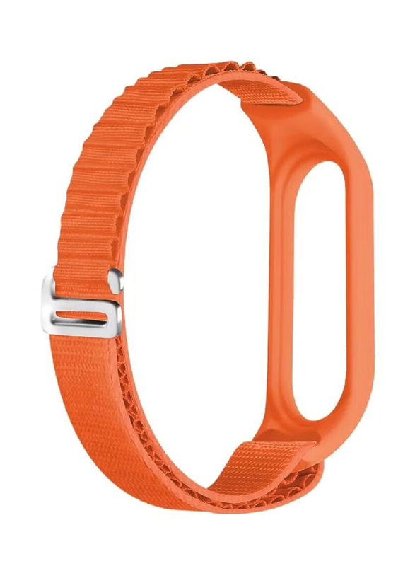 New Nylon Sport Loop Wristband Bracelet for Xiaomi Mi Band 7, Orange