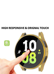 Zoomee Protective Ultra Thin Soft TPU Shockproof Case Cover for Samsung Galaxy Watch 4 44mm, Gold