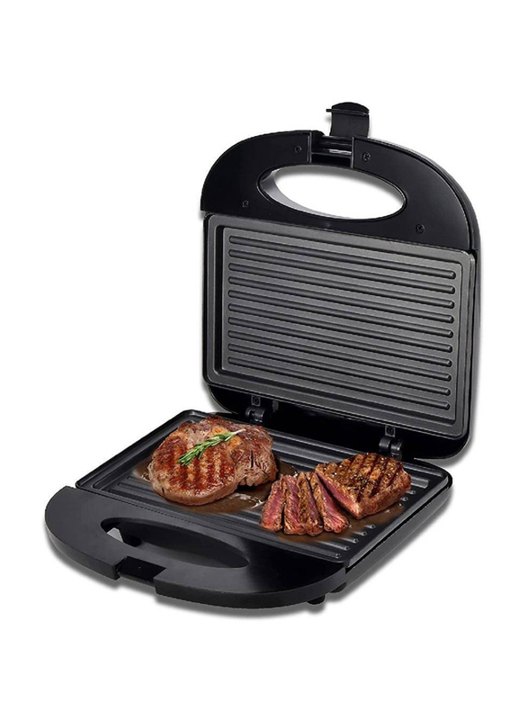 Arabest 2 Slice Non-stick Grill & Sandwich Maker, 750W, Black/Silver