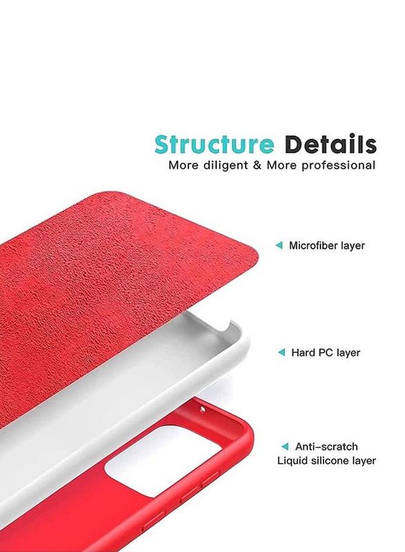 Samsung Galaxy A72 4G Protective Soft Silicone Mobile Phone Case Cover, Red