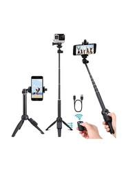 K20 Integrated Tripod BT 4.0 Wireless Selfie Stick for Smartphone, Black