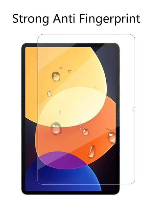 HYX Xiaomi Pad 5 Pro 12.4 Inch 2022 9H Hardness Scratch Resistant Clear Tempered Glass Screen Protector, 2 Pieces, Clear