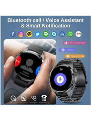 Fitness Monitor Smartwatch with Bluetooth Calling, Black