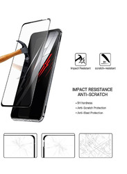 Red Magic 6 Full Coverage Protector HD Clear Bubble Free Tempered Glass Screen Protector, Clear