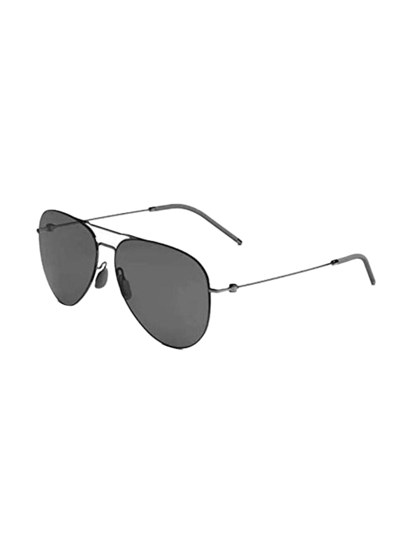 Full-Rim Aviator Black Sunglasses Unisex, Black Lens