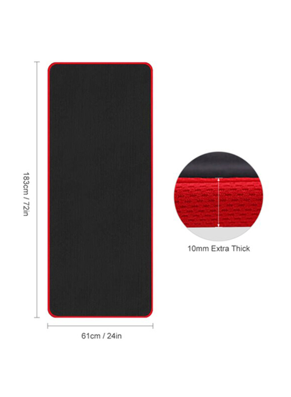 Tomshoo Thick Non-Slip Yoga Mat, 10mm, Assorted Colour