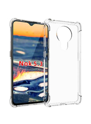 Nokia 5.3 Soft Lightweight Shock Absorbing TPU Bumper Back Mobile Phone Case Cover, Clear