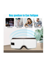 Heat Vibration Air Pressure Bluetooth Music Rechargeable Portable Eye Massager, One Size