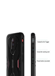 Red Magic 6 Pro Shockproof Mobile Phone Case Cover with Screen Protector, Black/Clear