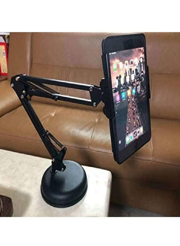 Vocal Stents Multi-Function Spine-360 Degrees Phone/Tablet Holder Table Stand, Black