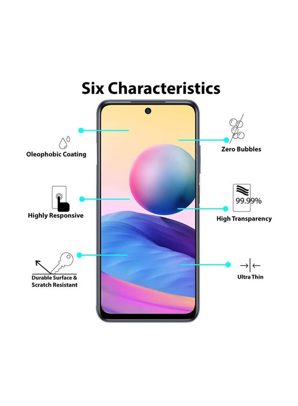 Xiaomi Redmi Note 10 Pro Tempered Glass Screen Protector, 2 Pieces, Clear