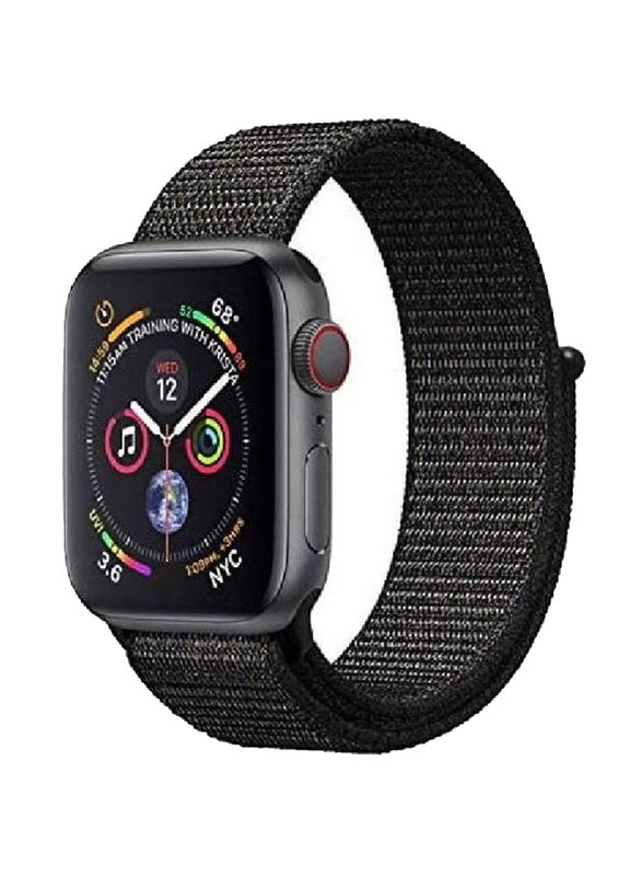 Nylon Sport Band for Apple Watch 45/44/42mm, Black