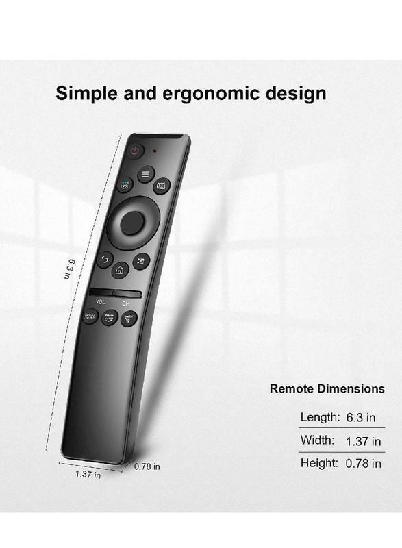 Universal Remote Control with Netflix and Prime Video Button for Samsung HDTV 4K UHD Curved QLED Smart TV, Black