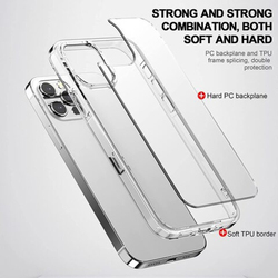 Aclix Apple iPhone 14 Pro Max Shockproof Non-Yellowing Thin Slim TPU Mobile Phone Case Cover, Transparent