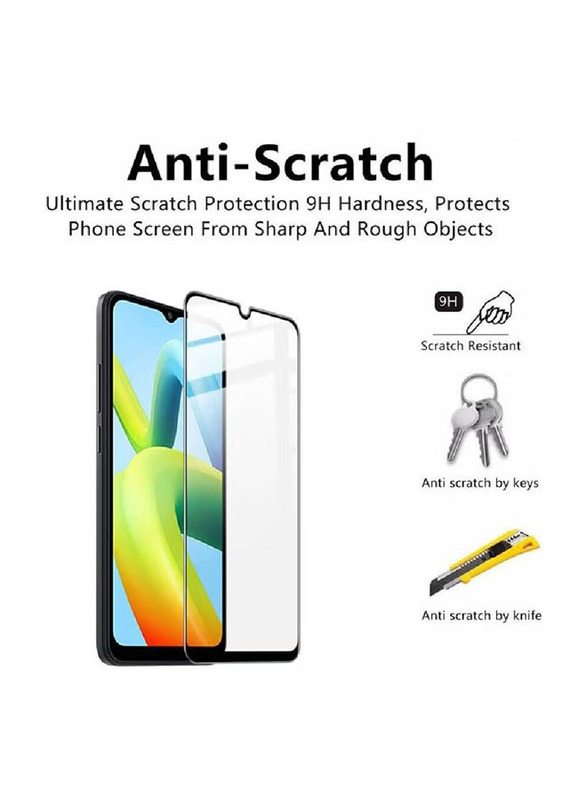 Xiaomi Redmi A1 Plus Shockproof Full Coverage Tempered Glass Screen Protector, Clear