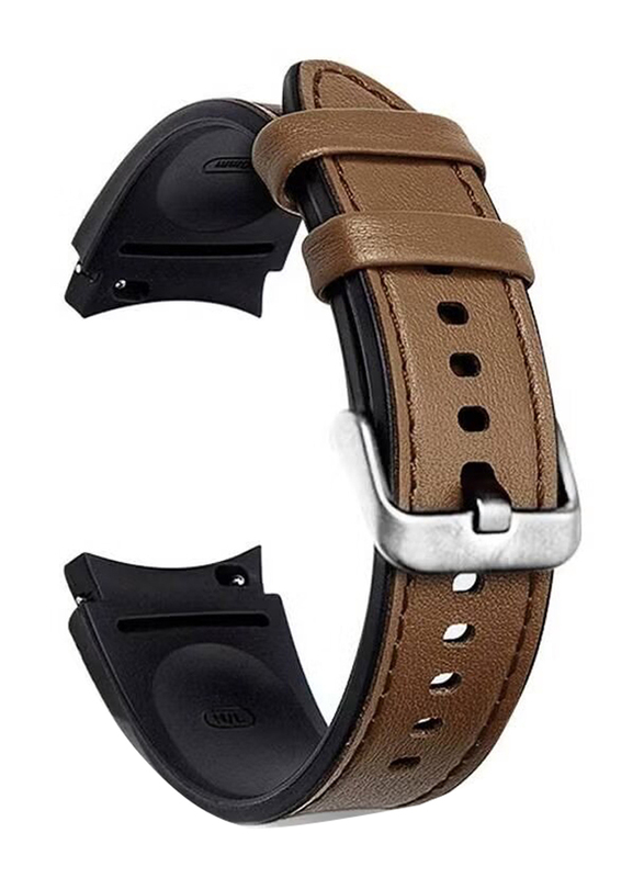 Leather Replacement Band for Samsung Galaxy Watch 4, Brown