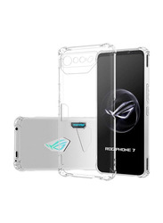 Zoomee Asus Rog Phone 7/ROG Phone 7 Ultimate Protective Soft Silicone Slim Flexible Shockproof Mobile Phone Back Case Cover, Clear