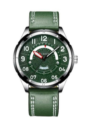 Curren Analog Stylish Watch for Men with Leather Band, Water Resistant, 8267, Green