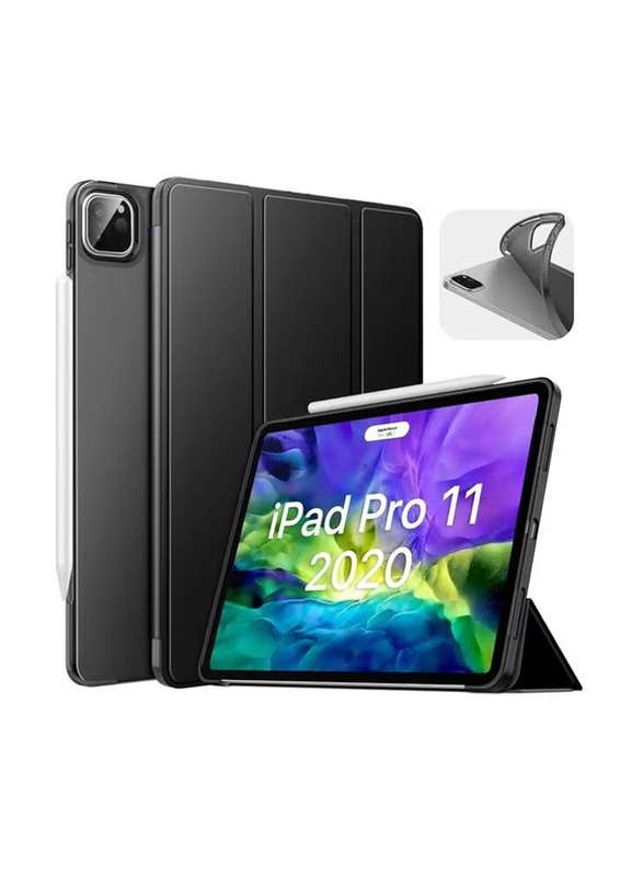 Apple iPad Pro 11 (2020) Protective Trifold Flip Tablet Case Cover, Black