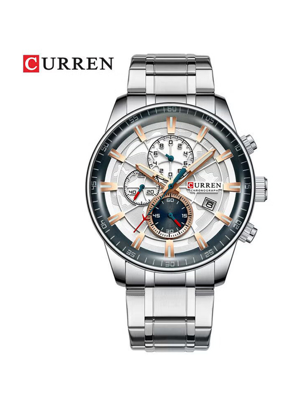 Curren Analog Watch Unisex with Metal Band, J4394S1-KM, Silver