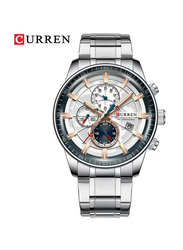 Curren Analog Watch Unisex with Metal Band, J4394S1-KM, Silver