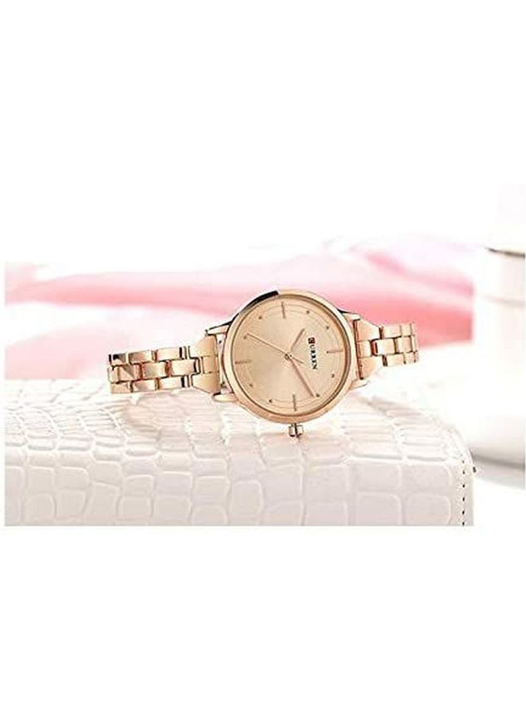Curren Analog Watch for Women with Stainless Steel Band, 2724623043067, Gold