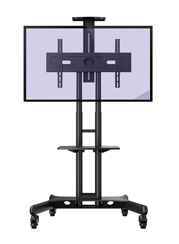 Rolling TV Stand Trolley Cart Mount On Wheels for 32-75 inch HDR, LED, LCD Screens, Black