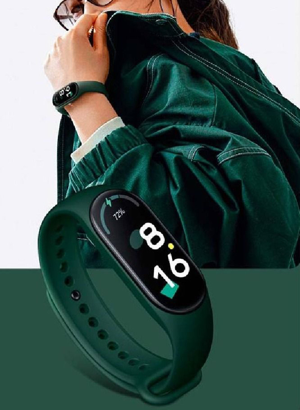 Replacement Soft Silicone Strap for Xiaomi Mi Band 7, Green