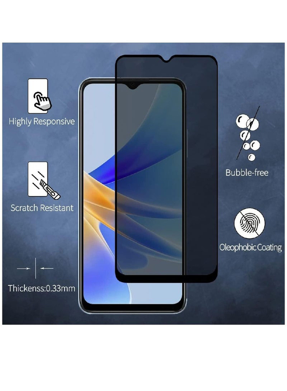 Huawei Nova Y70 Anti-Spy Full Screen Privacy Tempered Glass Screen Protector, 2-Piece, Clear