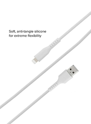 Fast USB Charging and Data transfer Cable, USB Type A to Lightning for Apple Devices, White