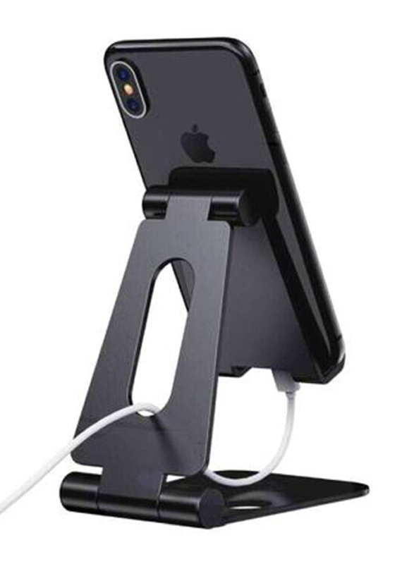 Folding Mobile Phone Desk Stand, Black