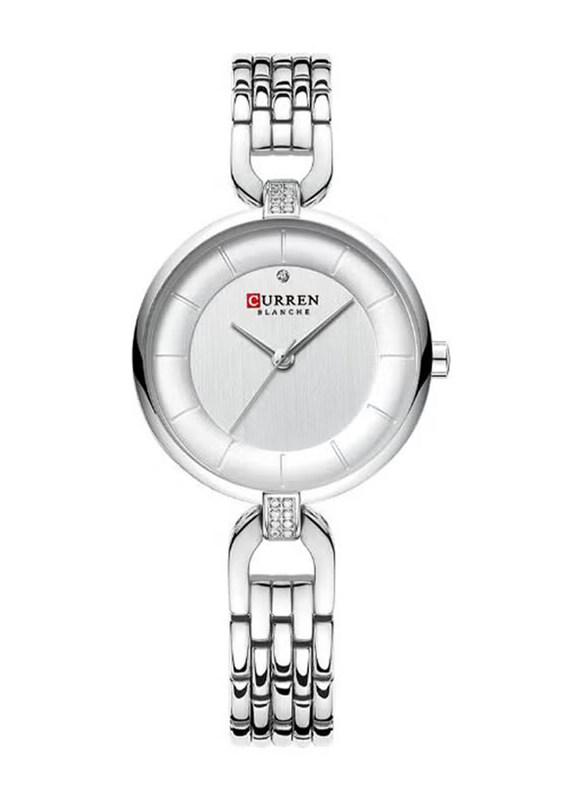 

Curren Analog Watch for Women with Stainless Steel Band, Water Resistant, J4169W-KM, Silver