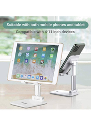 Extendable Compact Foldable & Adjustable Stand, White