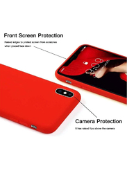 Apple iPhone XS Max Protective Soft Silicone Mobile Phone Case Cover, Red