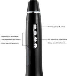 Air Spin Ceramic Rotating Electric Hair Curler Styling Comb with Lcd Digital Display, Black