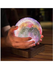 3D Printing Material Floating Moon Levitating Magnetic Spinning Night Light, Multicolour