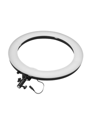 Dimmable Camera LED Photography Ring Light, Black/White