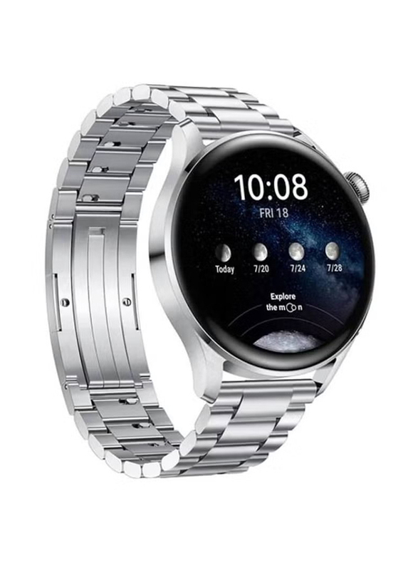 Replacement Stainless Steel Strap for Huawei Watch GT 3, Silver