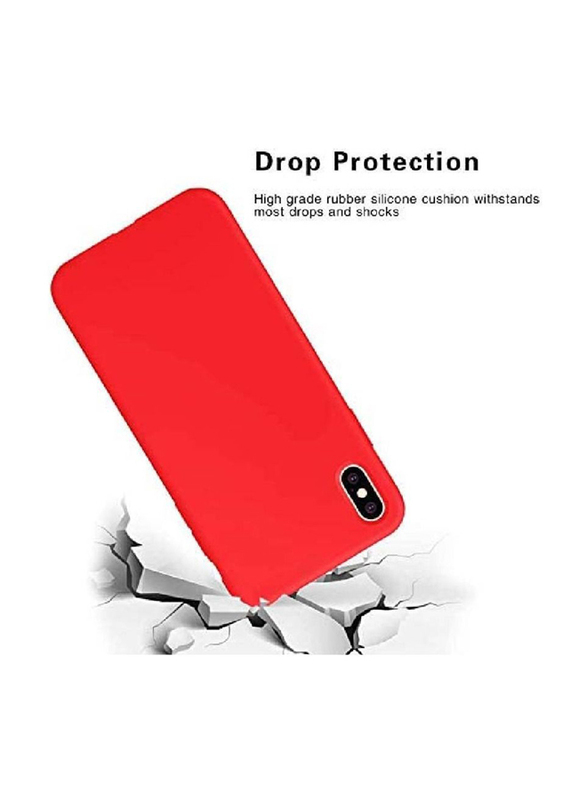 Apple iPhone XS Max Protective Soft Silicone Mobile Phone Case Cover, Red