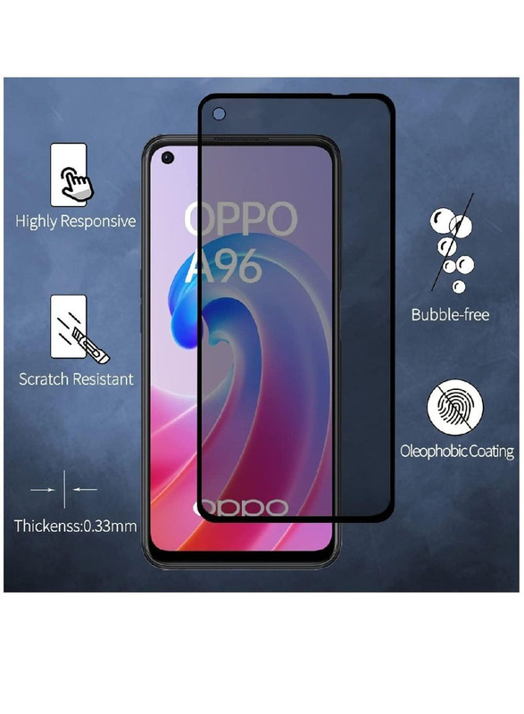 Oppo A94 Anti-Spy Full Screen Privacy Tempered Glass Screen Protector, 2-Piece, Clear