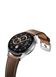 Ics Replacement High Quality Leather Strap for Xiaomi Watch S1 Pro, Brown