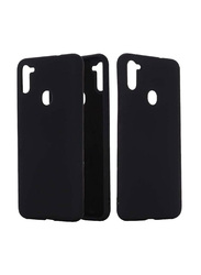 Samsung Galaxy M11 Protective Soft Silicone Back Mobile Phone Case Cover, Black