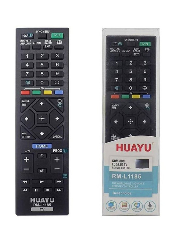 Huayu Replacement Remote Control for Sony Smart LCD/LED TV, Black