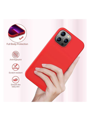 Apple iPhone 13 Protective Shockproof Slim Liquid Silicone Mobile Phone Case Cover, Red