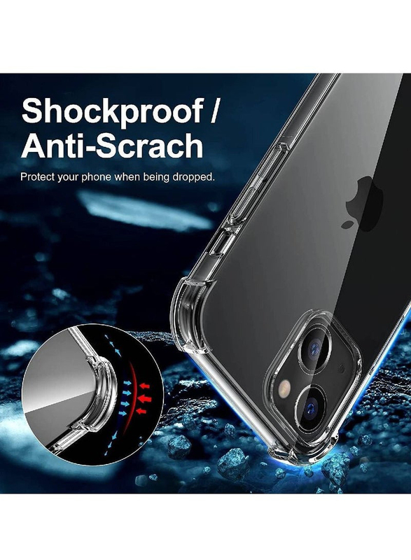 Apple iPhone 14 Soft Silicone Shockproof Anti-Scratch Protective Mobile Phone Back Case Cover, Clear