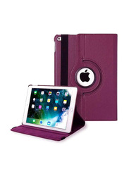 Apple Ipad 9.7" Leather 360 Degree Rotating Stand Folio Tablet Case Cover, Purple